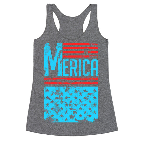 Merican Flag Racerback Tank Top