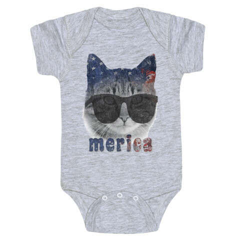Merica Cat Baby One-Piece