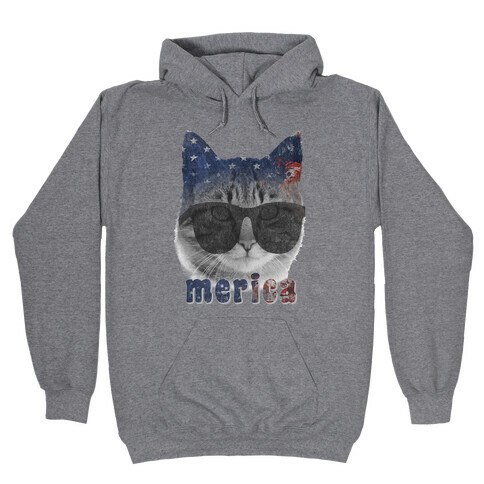 Merica Cat Hooded Sweatshirt