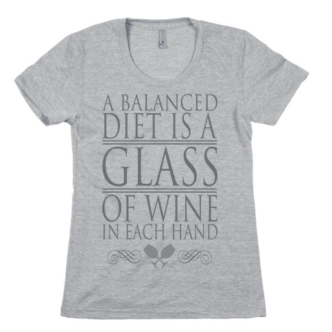 WINE DIET Womens T-Shirt
