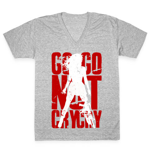 Go Go Not Cry Cry V-Neck Tee Shirt