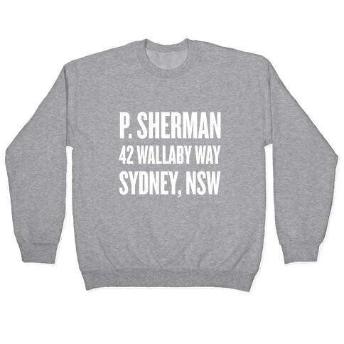 P. Sherman 42 Wallaby Way Sydney Pullover