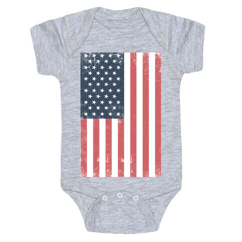 American Flag Distressed Baby One-Piece