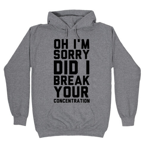 Oh I'm Sorry Did I Break Your Concetration Hooded Sweatshirt