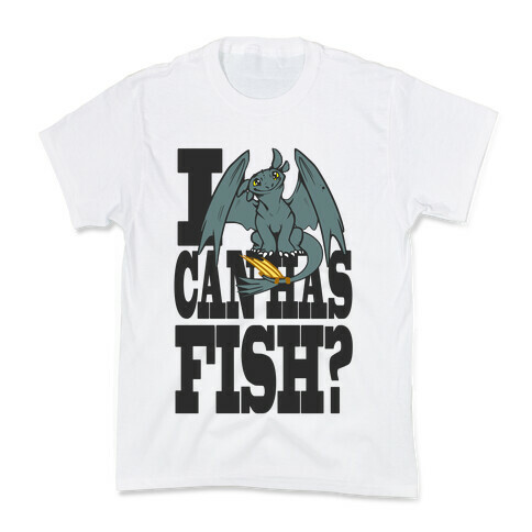 I Can Has Fish? Kids T-Shirt