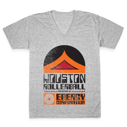 Houston Rollerball Team V-Neck Tee Shirt