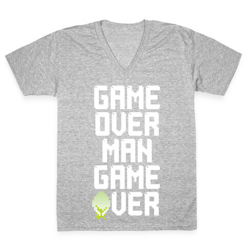 Game Over Man V-Neck Tee Shirt