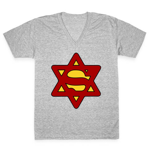 Super Jewish Man V-Neck Tee Shirt