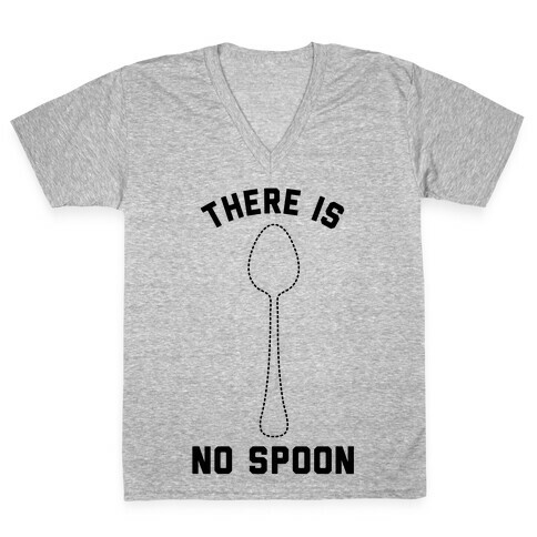 There Is No Spoon V-Neck Tee Shirt