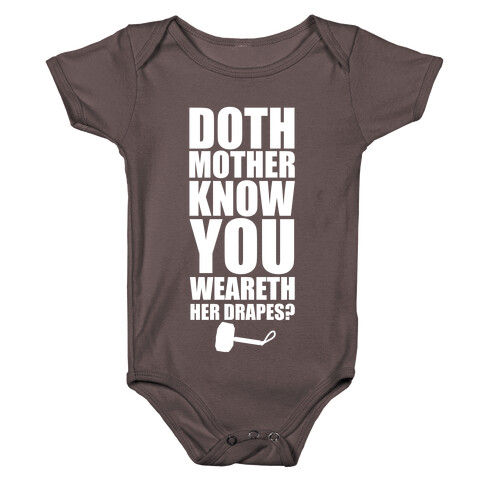 Doth Mother Know You Wearth Her Drapes? Baby One-Piece
