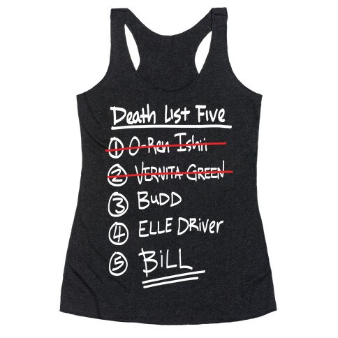 Death List Five Racerback Tank Top