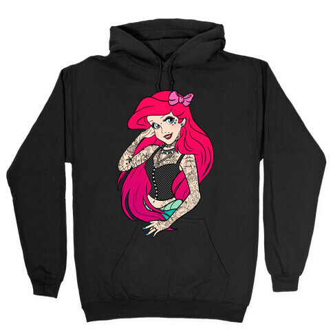 Punk Ariel Parody Hooded Sweatshirt