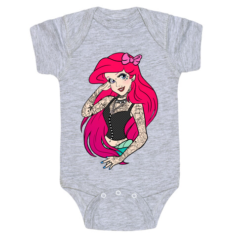 Punk Princess Mermaid Baby One-Piece