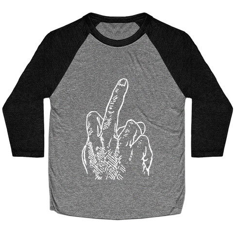 Middle Fingers Up Baseball Tee