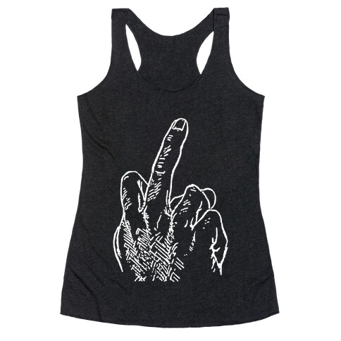 Middle Fingers Up Racerback Tank Top