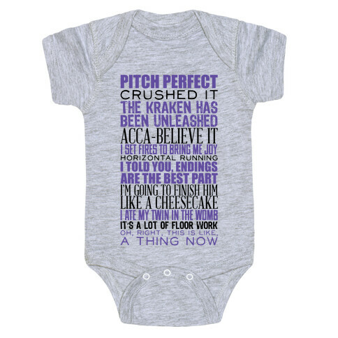 Pitch Perfect Quotes Baby One-Piece