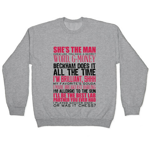 She's The Man Quotes Pullover