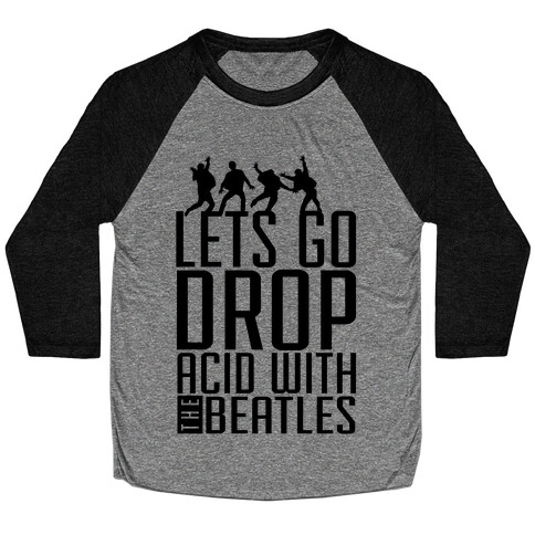 Trippy Cartoon Beatles Baseball Tee