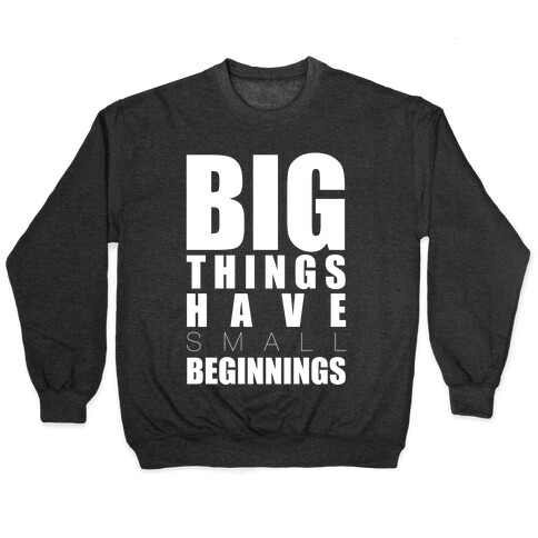 Big Things Have Small Beginnings Pullover