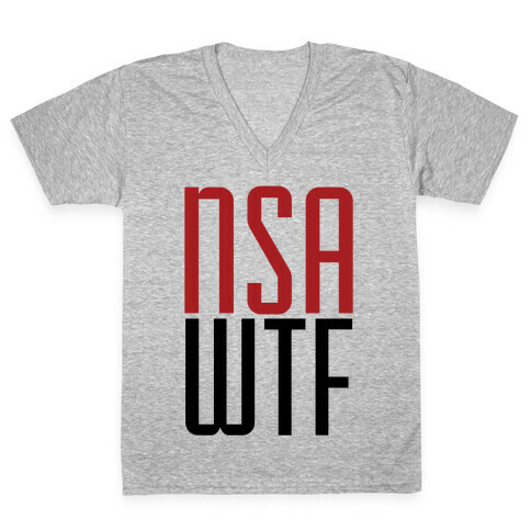 NSA WTF V-Neck Tee Shirt