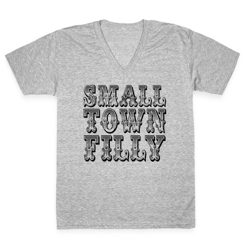 Small Town Filly V-Neck Tee Shirt