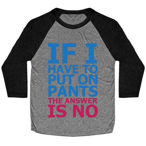 No Pants Baseball Tee