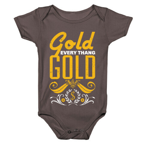 Every thang Gold Baby One-Piece