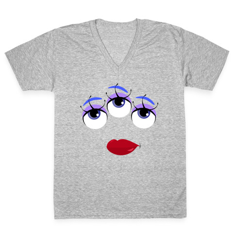 PNK Monster Girl (Blue) V-Neck Tee Shirt