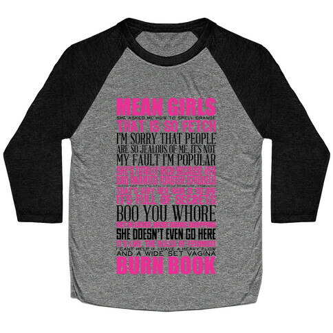 Mean Girls Quotes Baseball Tee