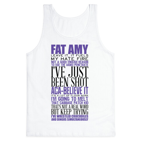 Fat Amy Quotes Tank Top