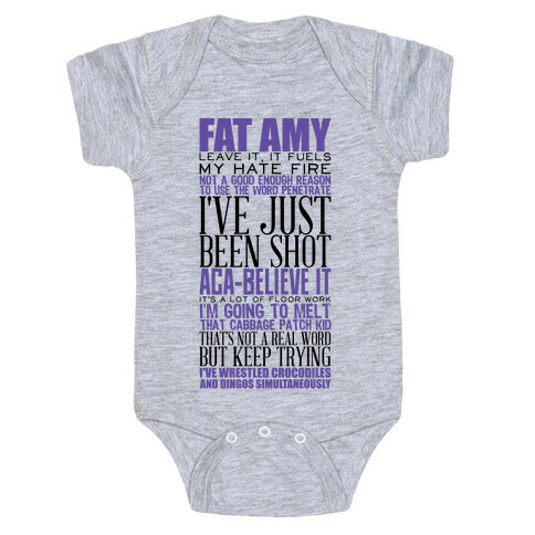 Fat Amy Quotes Baby One-Piece