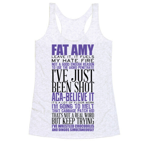 Fat Amy Quotes Racerback Tank Top