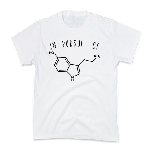In Pursuit of Happiness (Serotonin Molecule) Kids T-Shirt