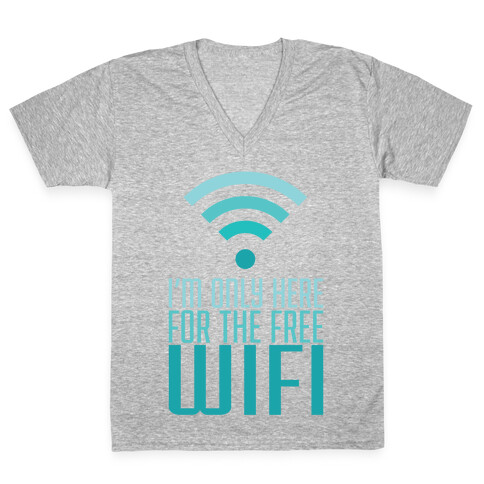 Free Wifi V-Neck Tee Shirt