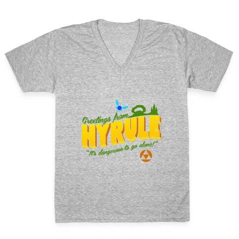 Greetings From Hyrule V-Neck Tee Shirt