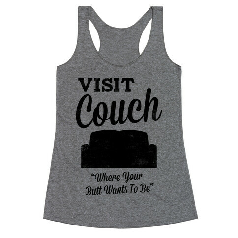 Visit Couch Racerback Tank Top