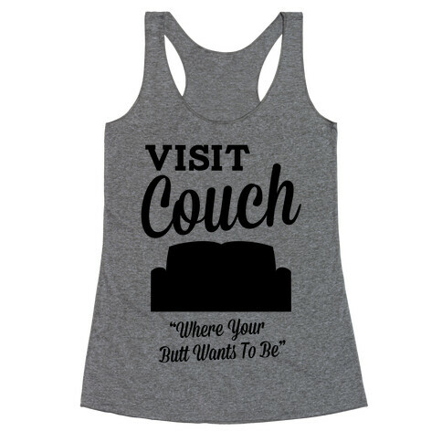 Visit Couch Racerback Tank Top
