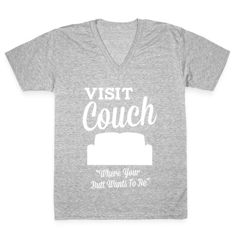 Visit Couch V-Neck Tee Shirt