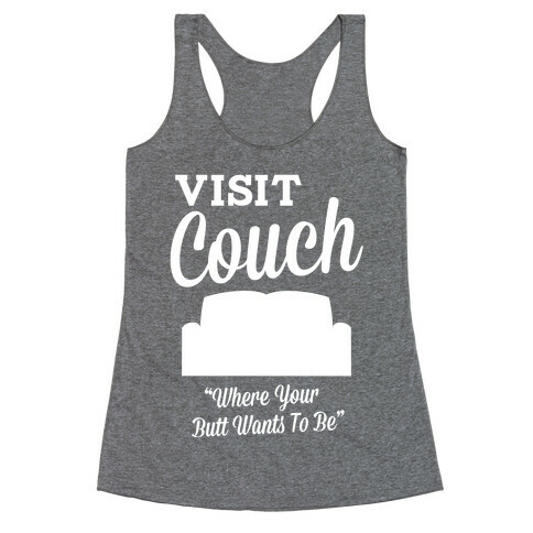 Visit Couch Racerback Tank Top