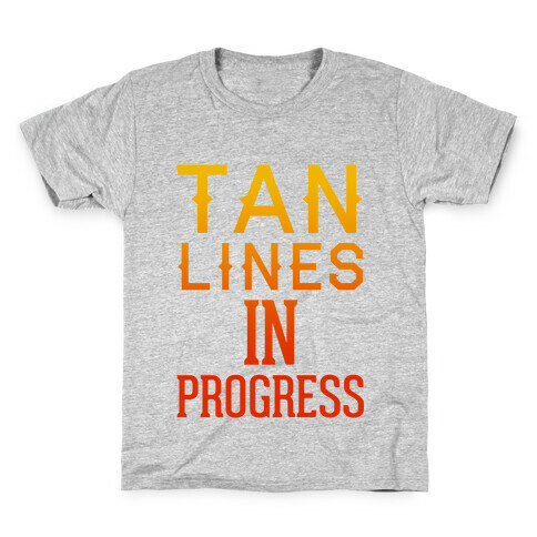 Tan Lines In Progress Kids T-Shirt