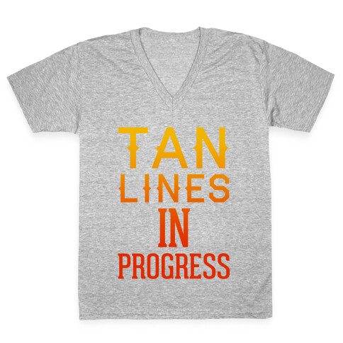 Tan Lines In Progress V-Neck Tee Shirt