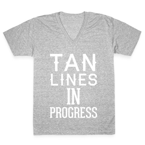 Tan Lines In Progress V-Neck Tee Shirt