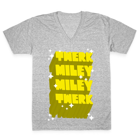 Twerk Miley Miley Twerk V-Neck Tee Shirt