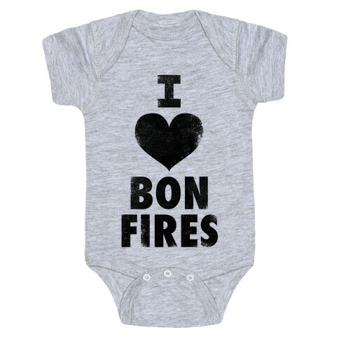 I Heart Bonfires Baby One-Piece