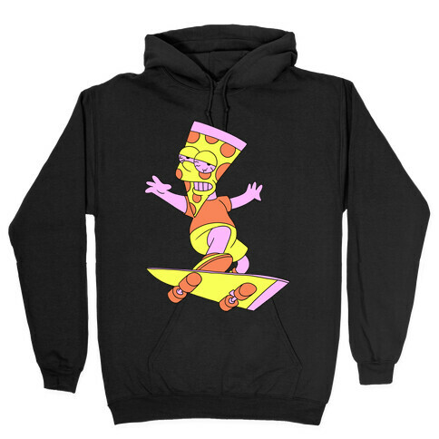 Pizza Cartoon Stoner Boy Hooded Sweatshirt