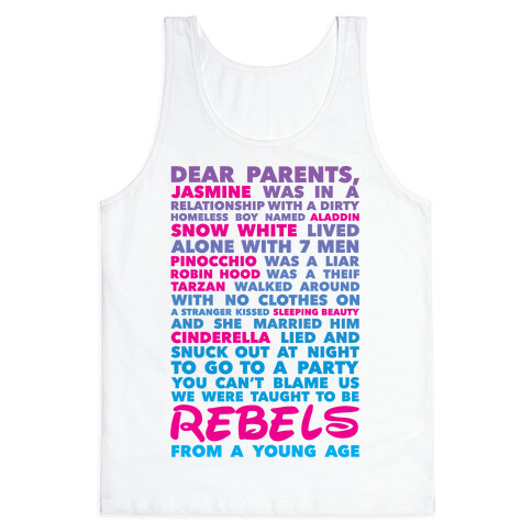 Taught To Be Rebels Tank Top