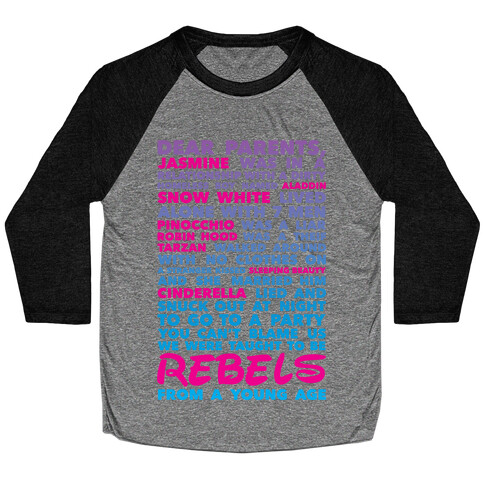 Taught To Be Rebels Baseball Tee