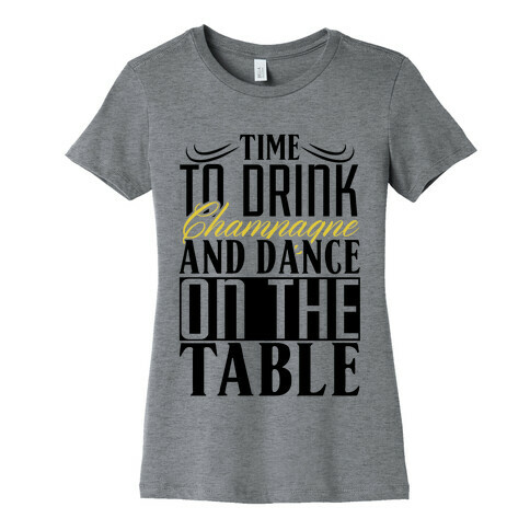 Champagne Drinking Womens T-Shirt