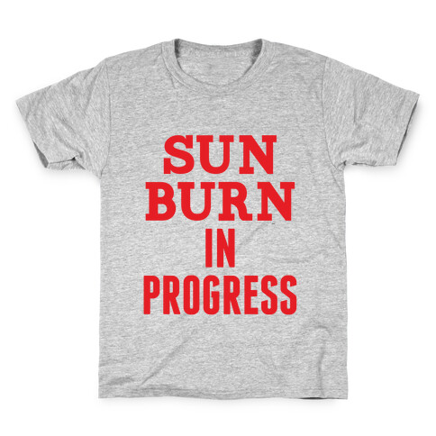 Sunburn In Progress Kids T-Shirt