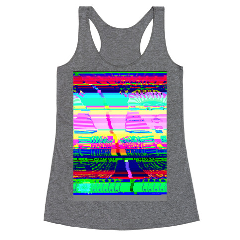 Glitch Art Racerback Tank Top